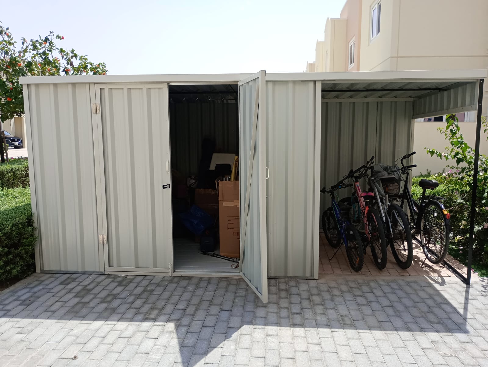 Storage Shed with Bike Parking